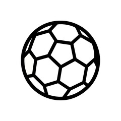 Obraz premium Classic soccer ball outline icon isolated on white background