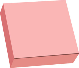 Abstract 3D block in peach color, creating a modern, minimal design element for graphic projects and presentations