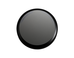 Glossy Black Circle Button