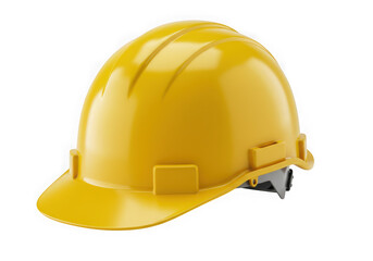 Ai generated image of yellow hard hat isolated on transparent background