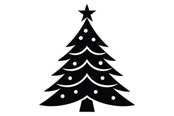 christmas tree vector icon