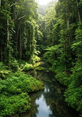 Lush jungle stream