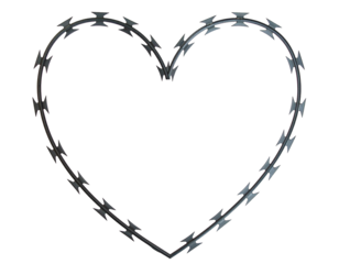 Barb wire isolated on transparent background