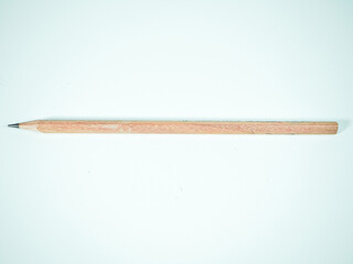 Sharp pencil ready for creative writing, drawing, or sketching on a clean, white background