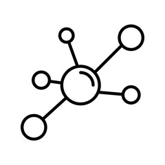 Molecule icon in trendy outline style design. Vector graphic illustration. Molecule icon for website design, logo, and ui. Editable vector stroke. EPS 10.
