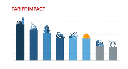 Tariff Impact Bar Chart: Industry Sectors Affected