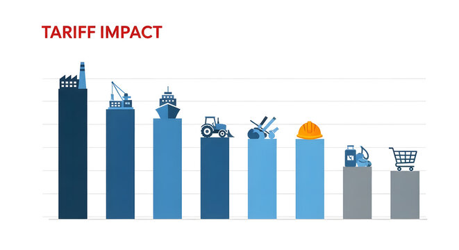Tariff Impact Bar Chart: Industry Sectors Affected