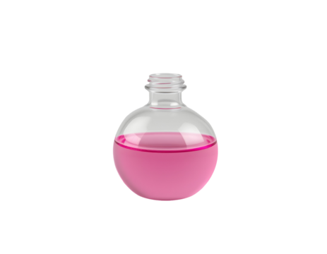Pink Potion Bottle Illustration