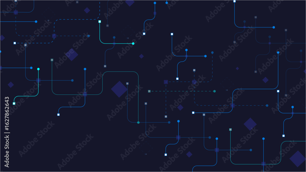 Poster abstract digital circuitry background design