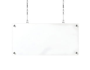 Blank Hanging Sign with Chains and Pins