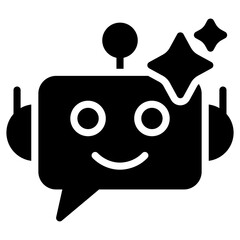 chatbot ai solid icon 
