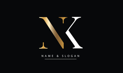 NK, KN, N, K Abstract Letters Logo Monogram