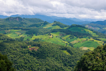 landscape with mountains and sky