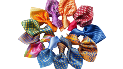 Classic Men's Neckties Showcase on white background