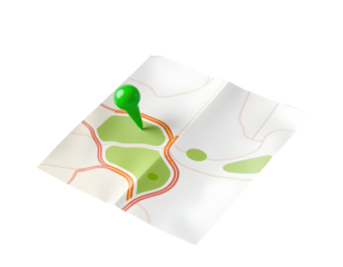 Map with location pin