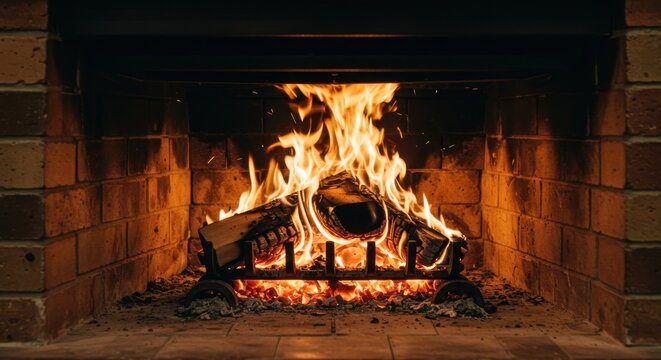 Cozy fireplace