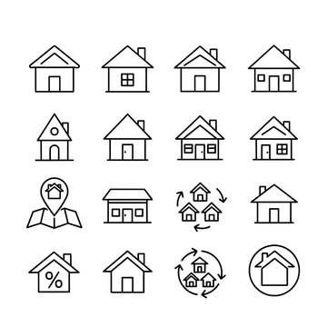 Real Estate and Housing Icons vector