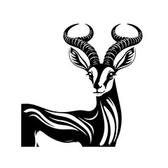 Stylized illustration of an antelope isolated on white background