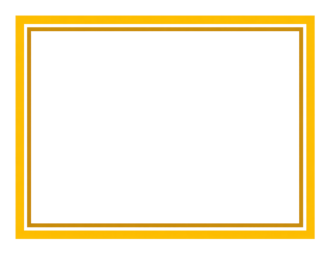 Gold and yellow frame isolated on transparent background, a classic and elegant design element for adding a touch of sophistication - Powered by Adobe