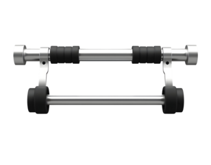 PullUp Bar Chrome and Black Exercise Equipment for Home Gym Workouts