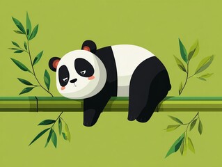 A Clumsy Pandas Unexpected Fall Flat Illustration of a Mishap Perfect for Childrens Books or Educational Materials
