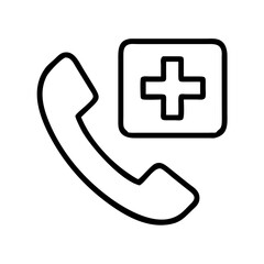 Phone with medical cross symbol representing private healthcare icon  