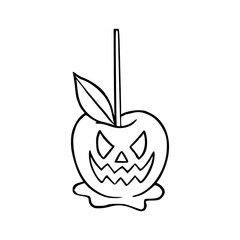 Halloween cherry candy face vector drawing