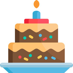 birthday cake vector illustration