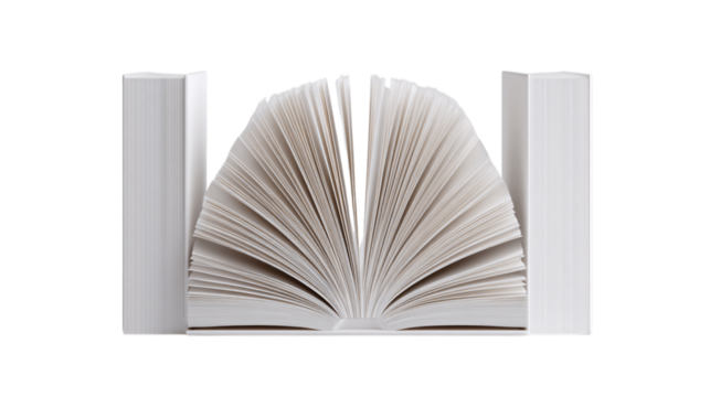 A centered view of bookend, white background --ar 16:9