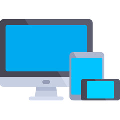 vector illustration of computer monitor