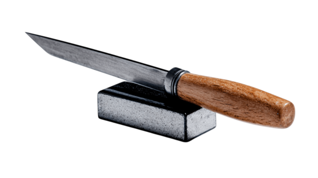 A single knife sharpener, white background --ar 16:9