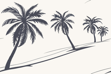 vector illustration of palm trees