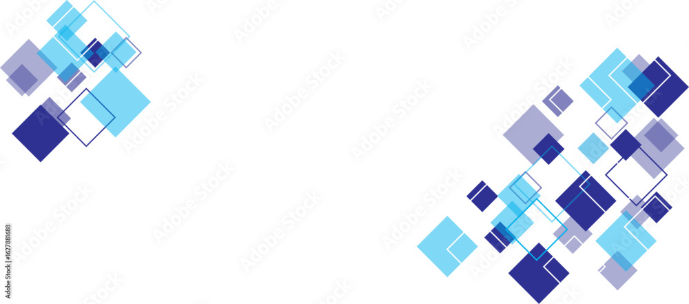 Poster vector soft blue and white abstract banner. abstract texture with squares.
