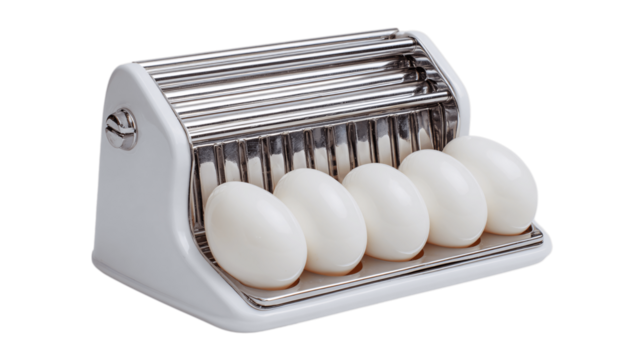 A white background photo of egg slicer, white background --ar 16:9