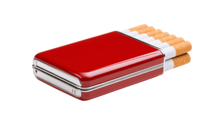 An isolated cigarette case, white background --ar 16:9
