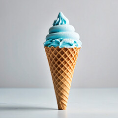 Swirled Ice Cream Cone in Pastel Colors