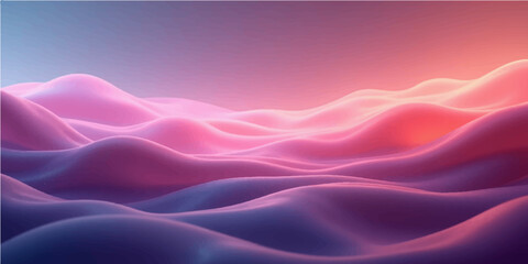 Pink and purple silk fabric background with smooth flowing waves and soft light texture design