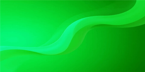 Abstract green wave background with flowing curves and digital texture design