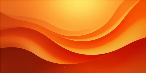 Fototapeta premium Abstract orange wave background with flowing curves and dynamic energy design