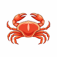 Illustrative rendition of a vibrant orange crab, showcasing marine life's artistic appeal