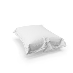 Naklejka premium White Soft Pillow with Creases Isolated on Transparent Background