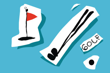 golf set poster template.eps