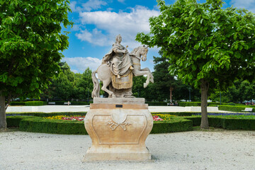 Statue von Maria Theresa im Präsidentengarten von Bratislava, Slowakei