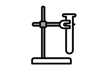 Lab stand icon with clamp and base