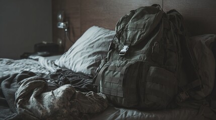 Lonely woman experiencing insomnia and emotional breakdown during wartime