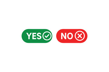 Visual Representation of Agreement and Disagreement The Yes and No Choice with Positive and Negative Symbols