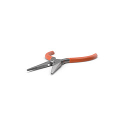 Long Nose Pliers with Orange Handles Isolated on Transparent Background