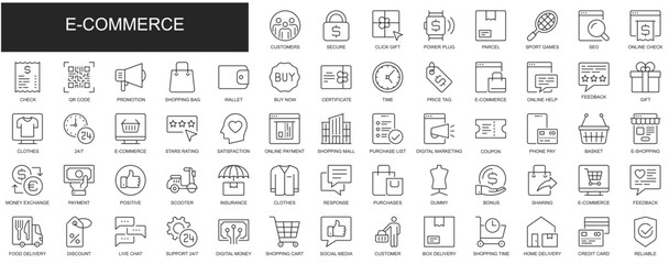 Customer Service Black Icon collection most use on social Media