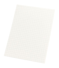 Blank sheet of graph paper with fine grid lines for drawing or note-taking on transparent background.
