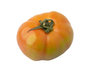 Fresh green tomato isolated on transparent background